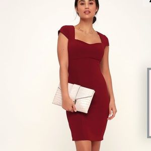 LuLu’s red dress like new 95% poly 5% spandex